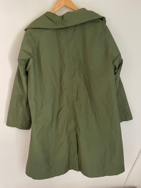 Issey Miyake Plantation army green trenchcoat rai… - image 3