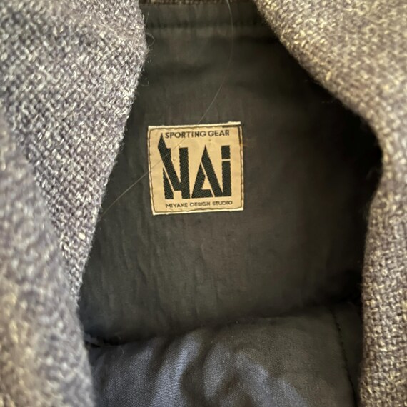 Issey Miyake Design Studio HAI Sporting Gear Natural dark brown twill anorak wool shirt cowl neck made in Japan Japanese designer Medium View 4