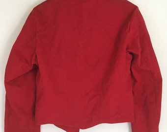 Vintage Angelica Red Cropped Workwear Jacket Canvas 100
