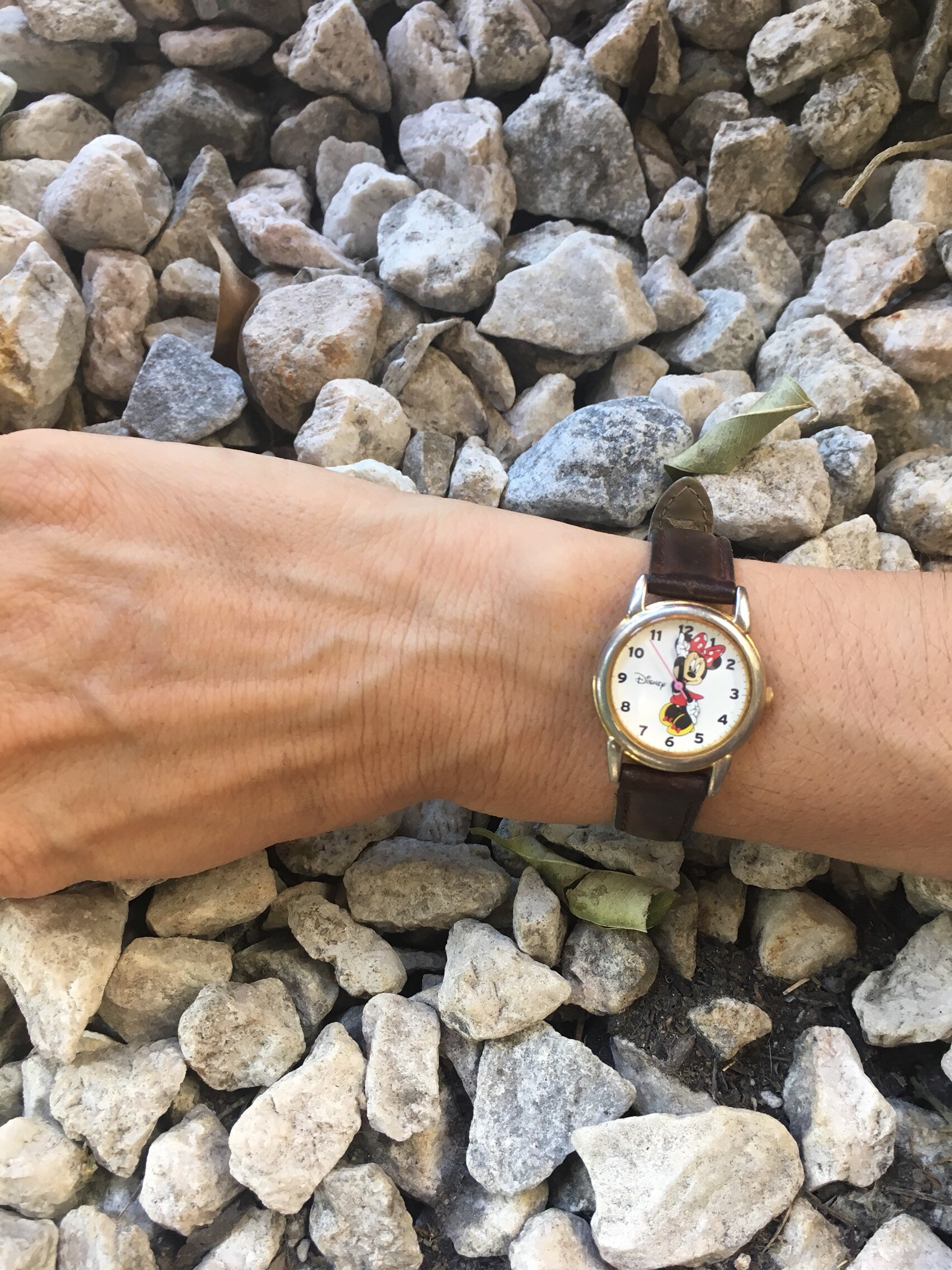 Minnie Mouse Wrist Watch Works Disney Collectible Vintage Timepiece Made in Japan Water Resistant Brown Leather Band Mickey Mouse Hands Etsy Singapore