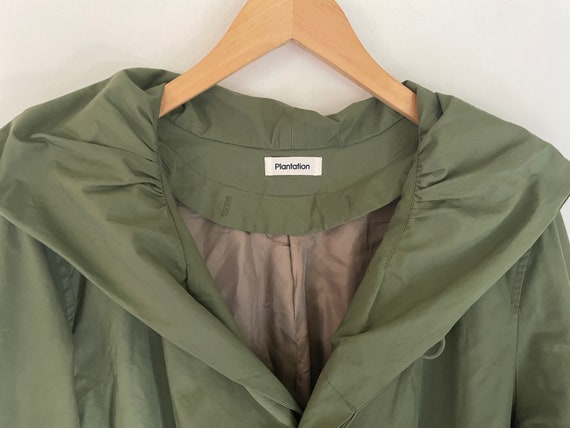 Issey Miyake Plantation army green trenchcoat rai… - image 7