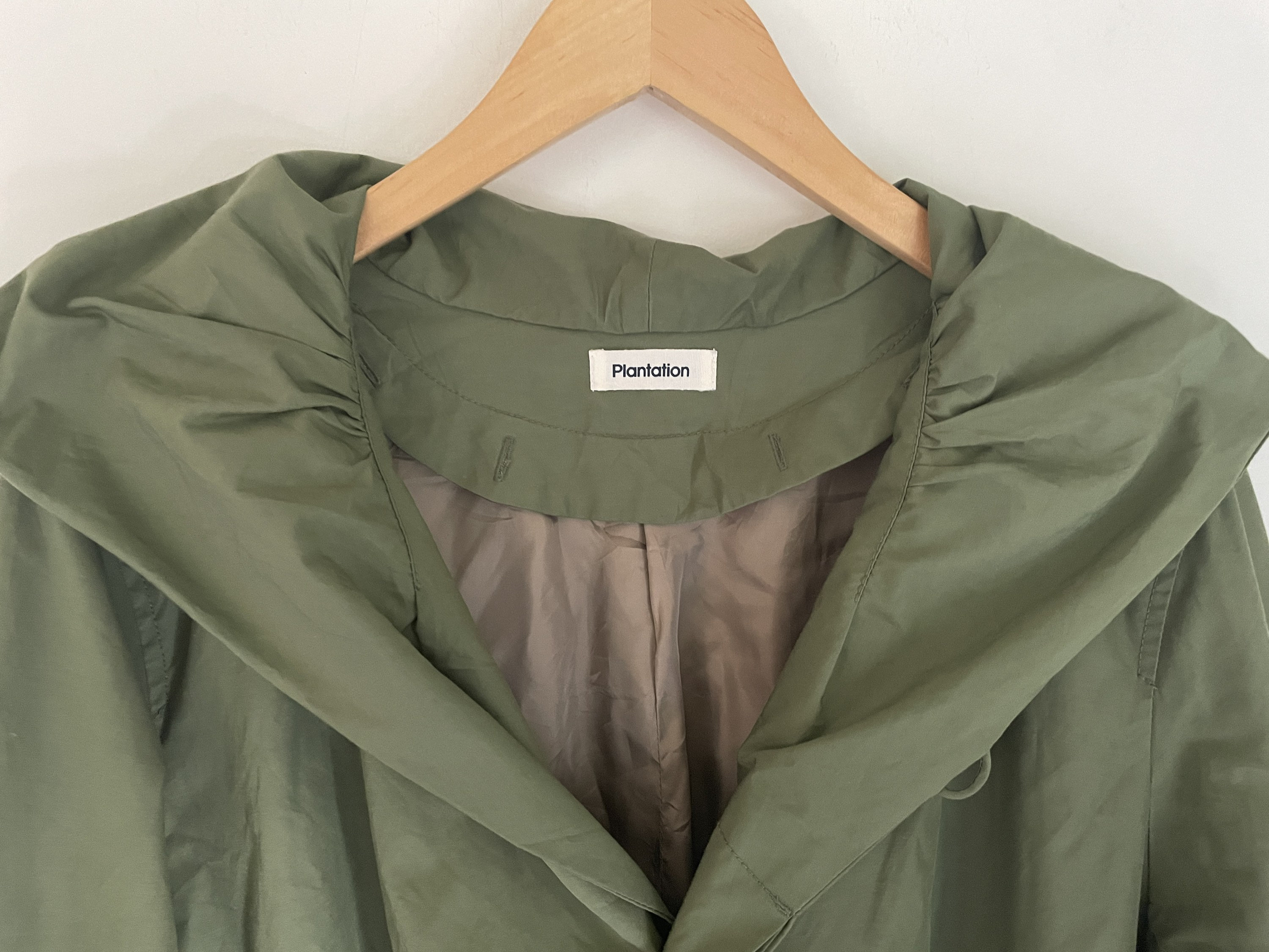 issey miyake オリーブグリーン トレンチコート Issey Miyake Plantation Army Green Trenchcoat Rain Jacket