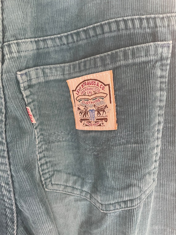 Vintage 70s thin wale corduroy Levi's 26" ultra h… - image 6