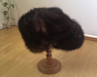 Babushka cheap fur hat