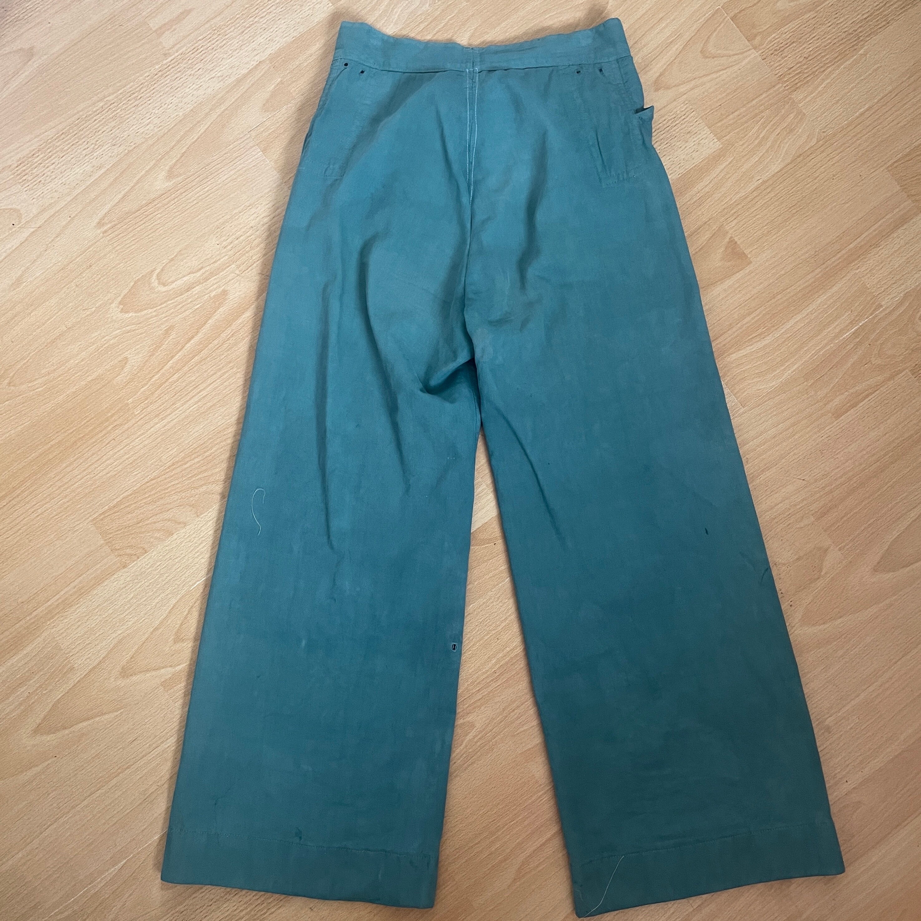 パンツ us.navy 40s 50s Sailor Pants 1940s/1950s USN White Sailor Wide Leg Trousers | 29