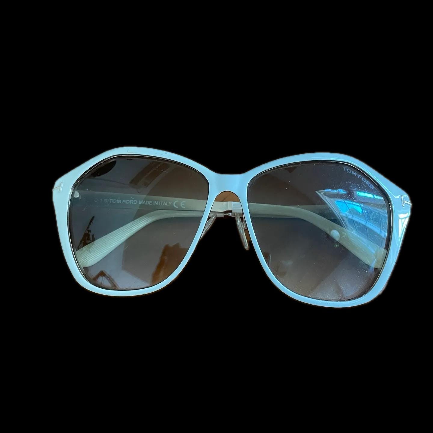 Tom Ford Made in Italy Sunglasses Lena Black Metal Tom Ford Lena Black Metal Oversized Sunglasses TF391 58-13 140 main image 4