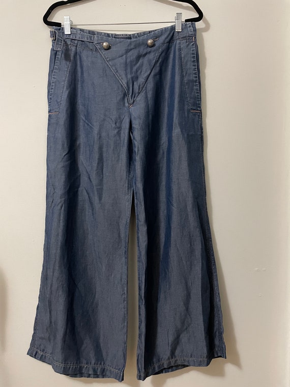 Vintage 90s Y2k Jean Paul Gaultier Denim Pants Blue Sailor