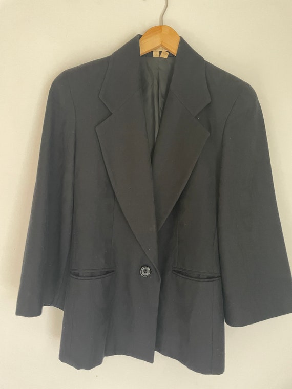Perry Ellis vintage designer blazer suit jacket 1… - image 7