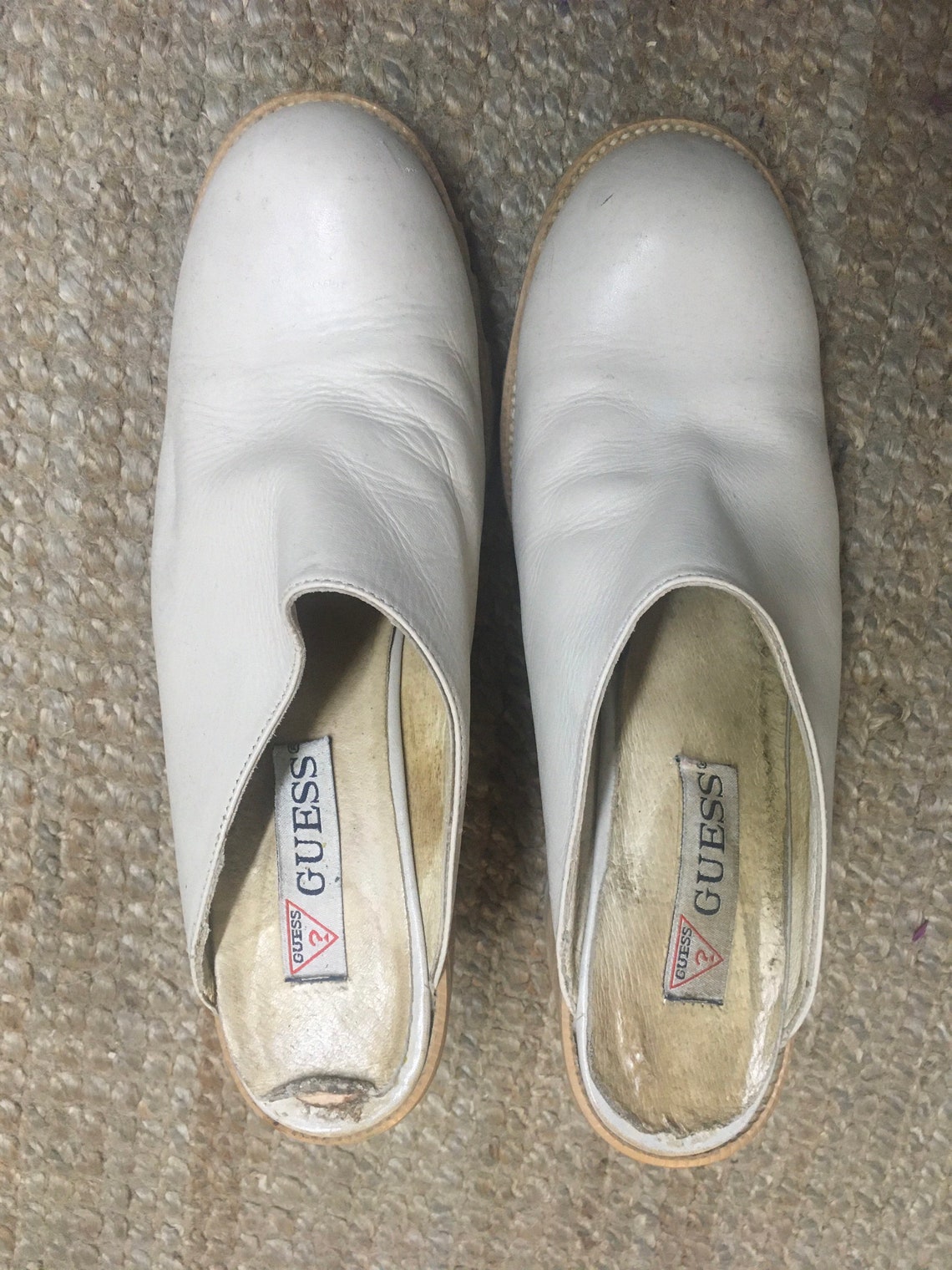 90s Guess mules chunk heel slip on lug sole platform shoes | Etsy