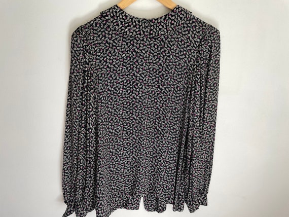 80s does 40s 100% rayon calico floral print drape… - image 3