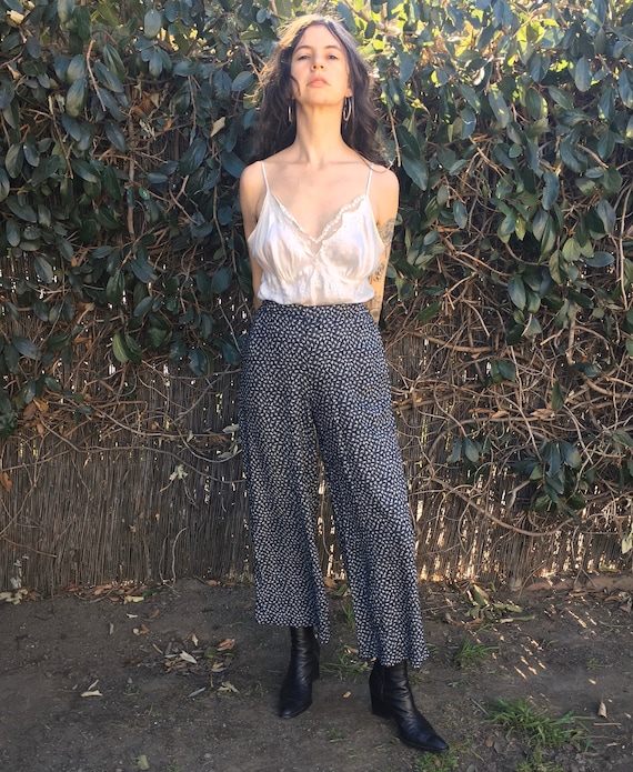 Vintage 90s Esprit elastic waist high rise palazzo