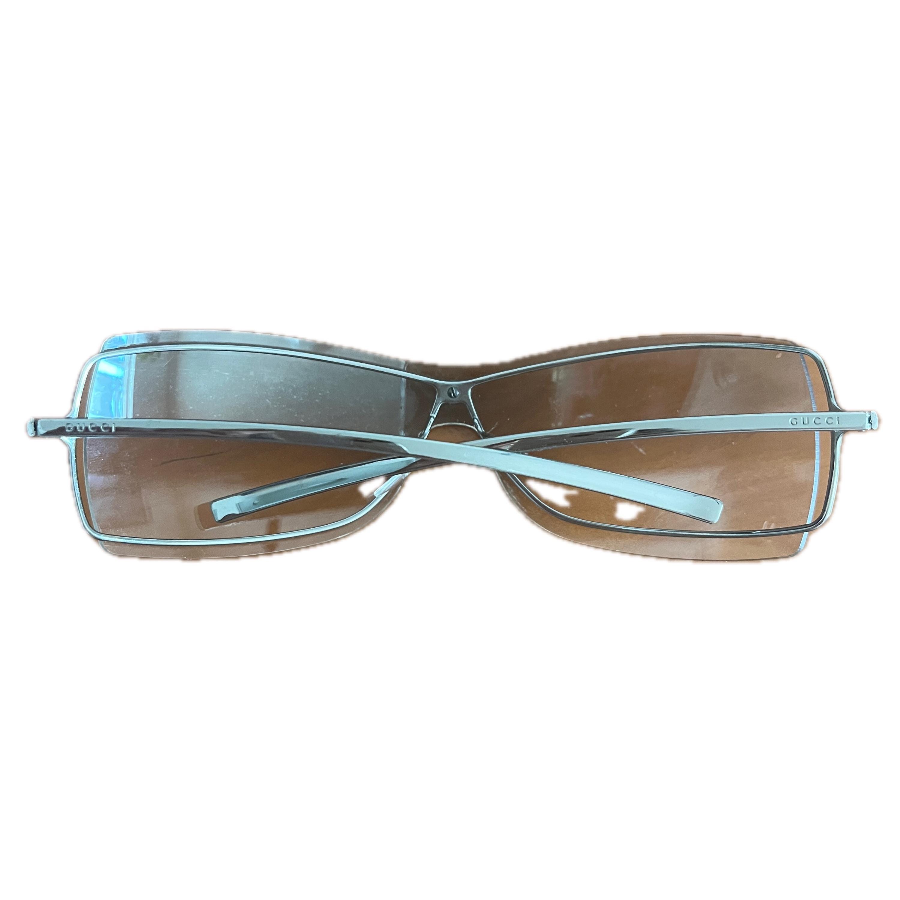 Gucci Sunglasses Made in Italy Gradient Lenses Wrap Shield Mask 