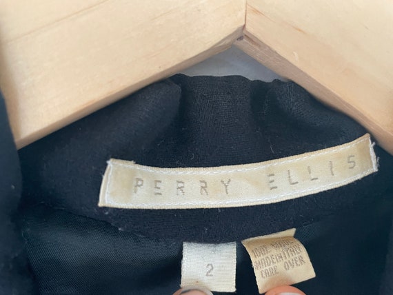 Perry Ellis vintage designer blazer suit jacket 1… - image 4