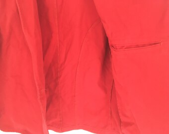 Vintage Angelica Red Cropped Workwear Jacket Canvas 100
