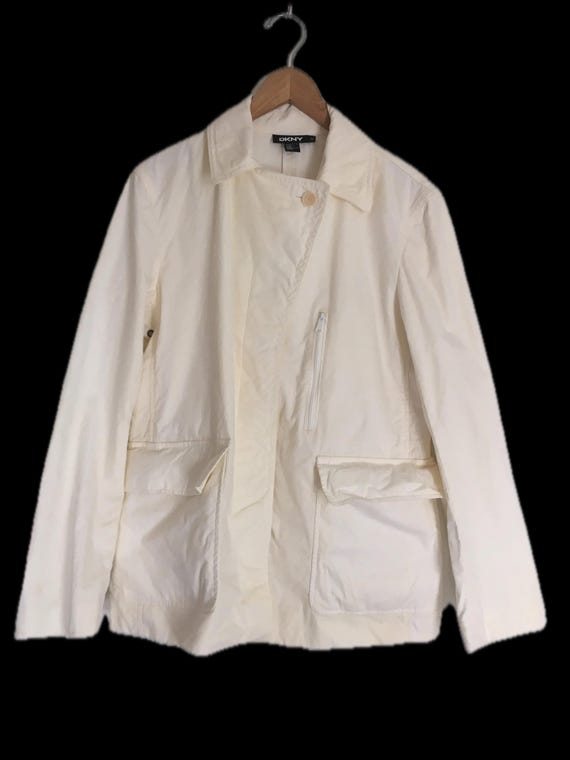 Vintage 90s DKNY solid blazer jacket lightweight … - image 6