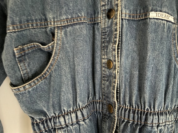 Vintage Ideas 80s lightweight denim Jumpsuit 100%… - image 7