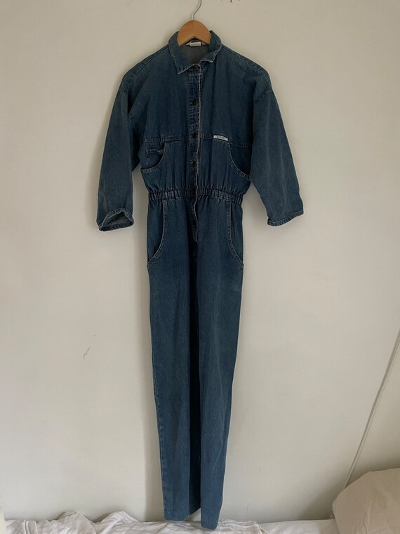 Vintage Ideas 80s lightweight denim Jumpsuit 100%… - image 2