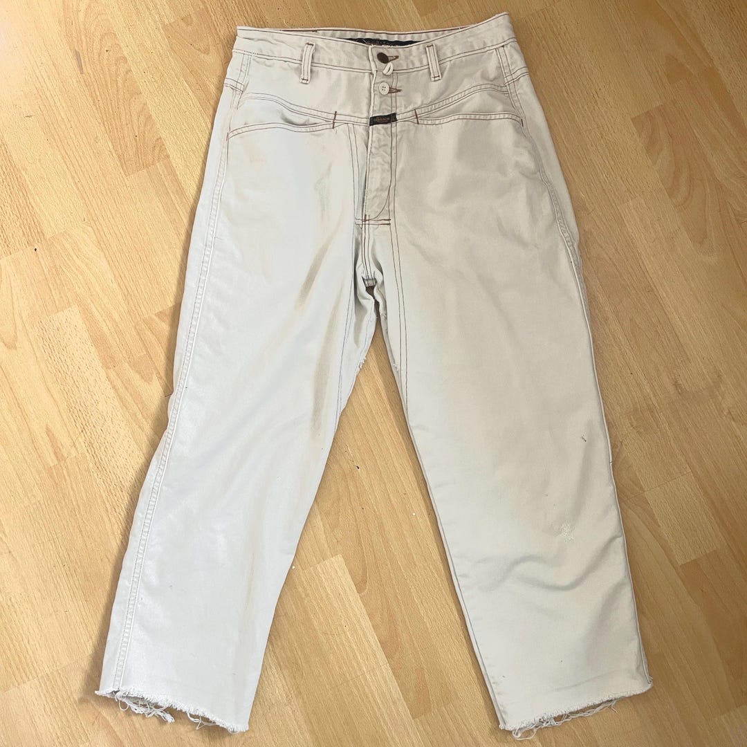 Jupe Cargo Marithé François Girbaud Vintage – Coupe Déstructurée Taupe, Taille S, Excellent état