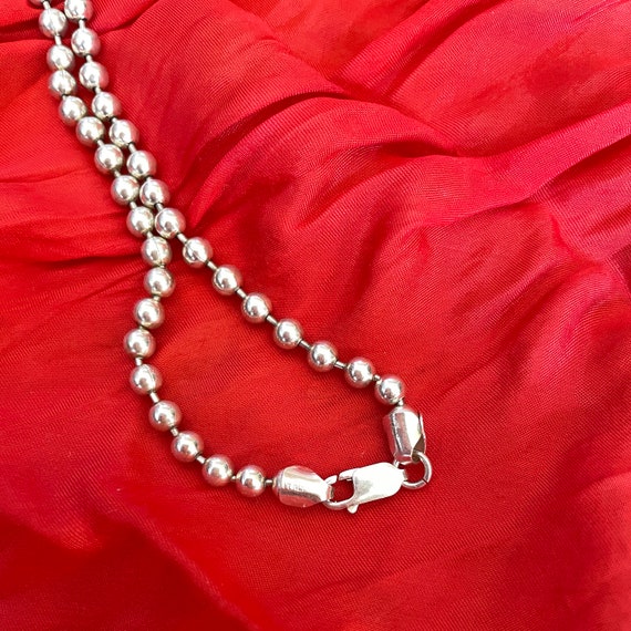 90s Italian Sterling Silver Toilet Chain Single Stran… Gem