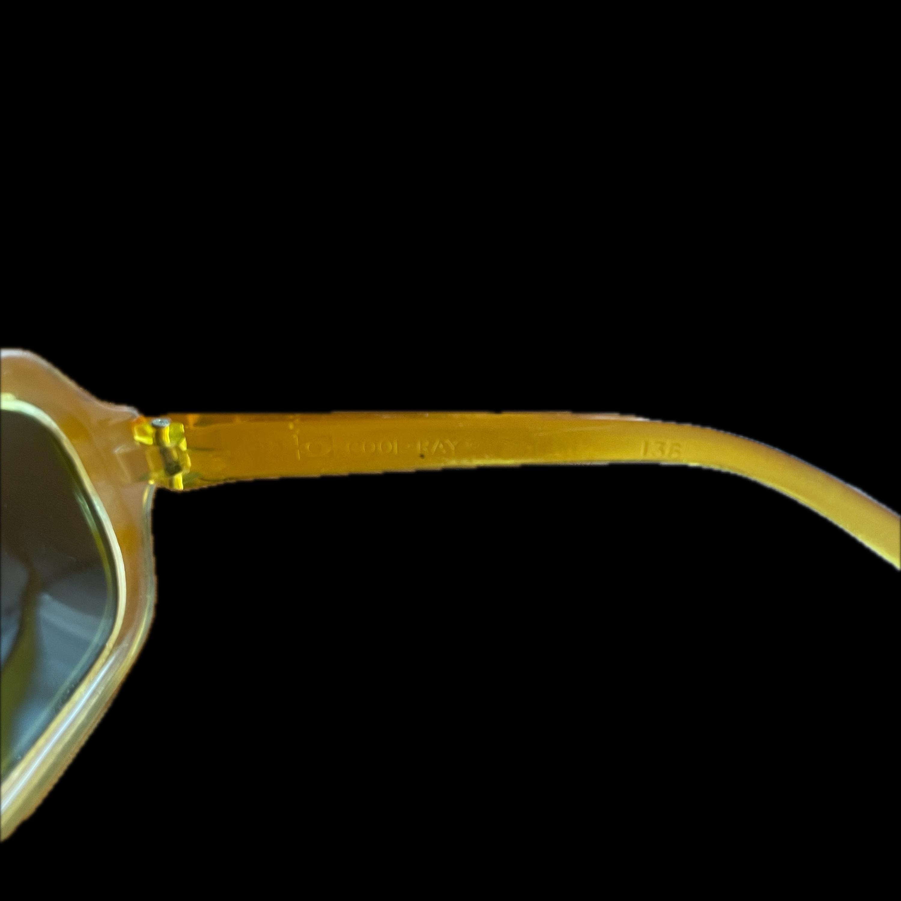 Polaroid Cool Ray Oversize Sunglasses See Through Yellow 