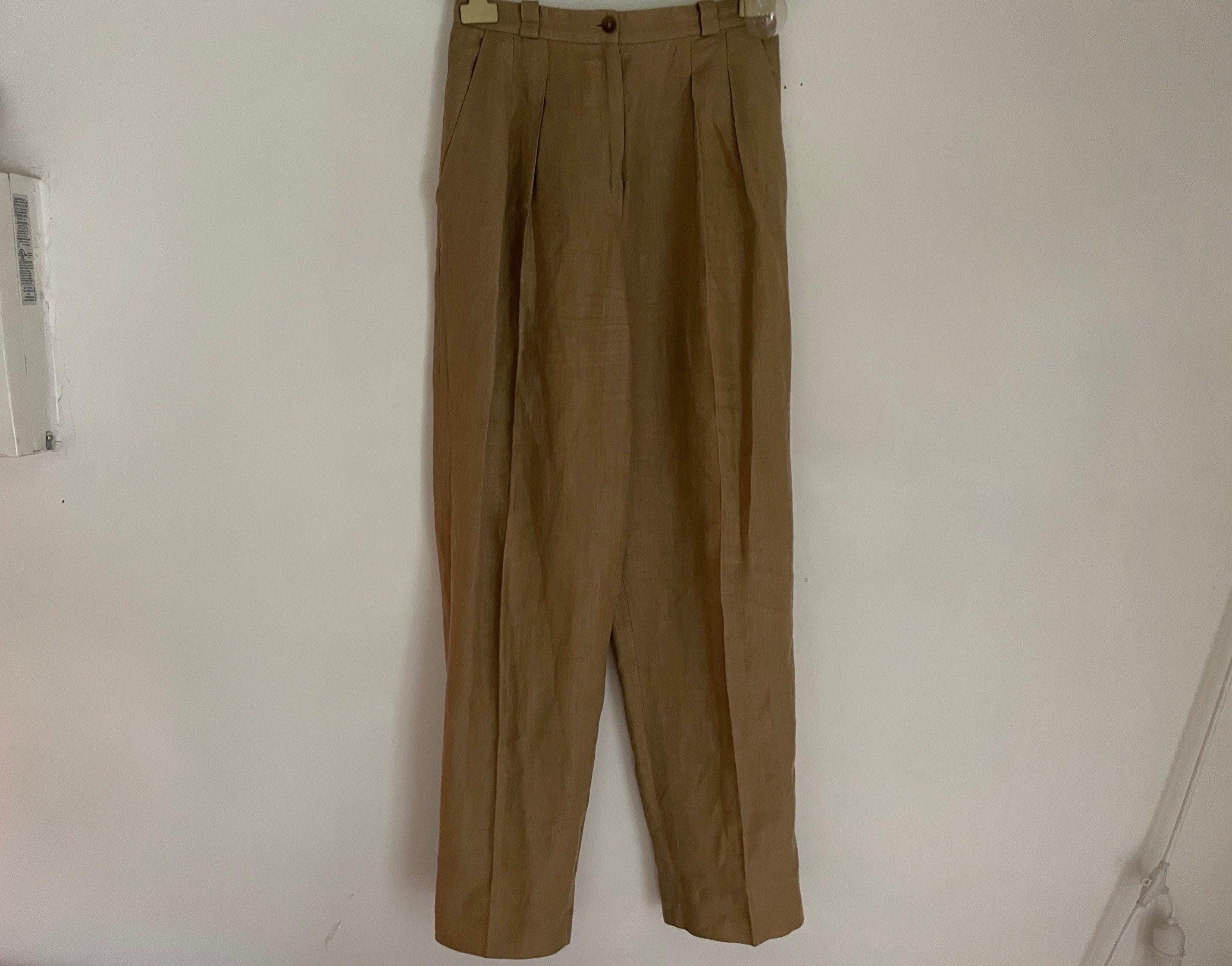 Taupe Pleated Trousers - Archie Pants