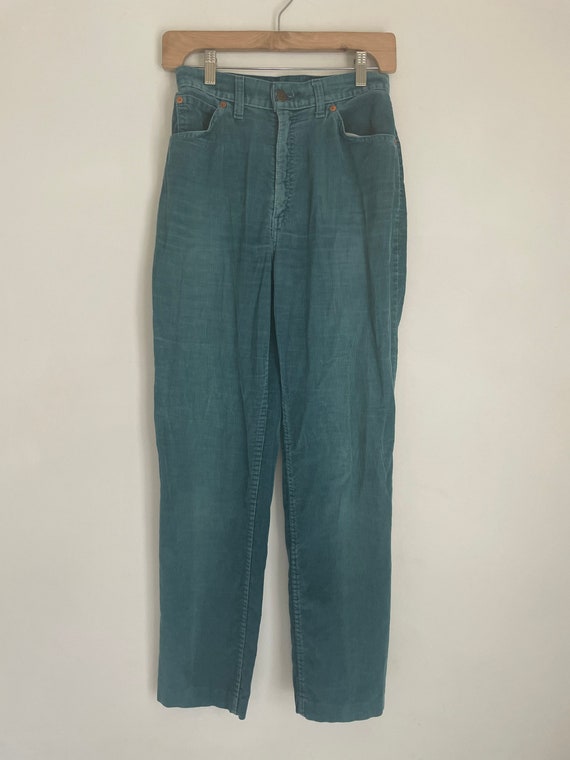 Vintage 70s thin wale corduroy Levi's 26" ultra h… - image 2