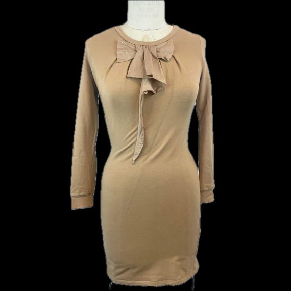 bodycon babydoll dress RENE Black Form-Fitting Bow Women's Midi Dress  Steve Madden