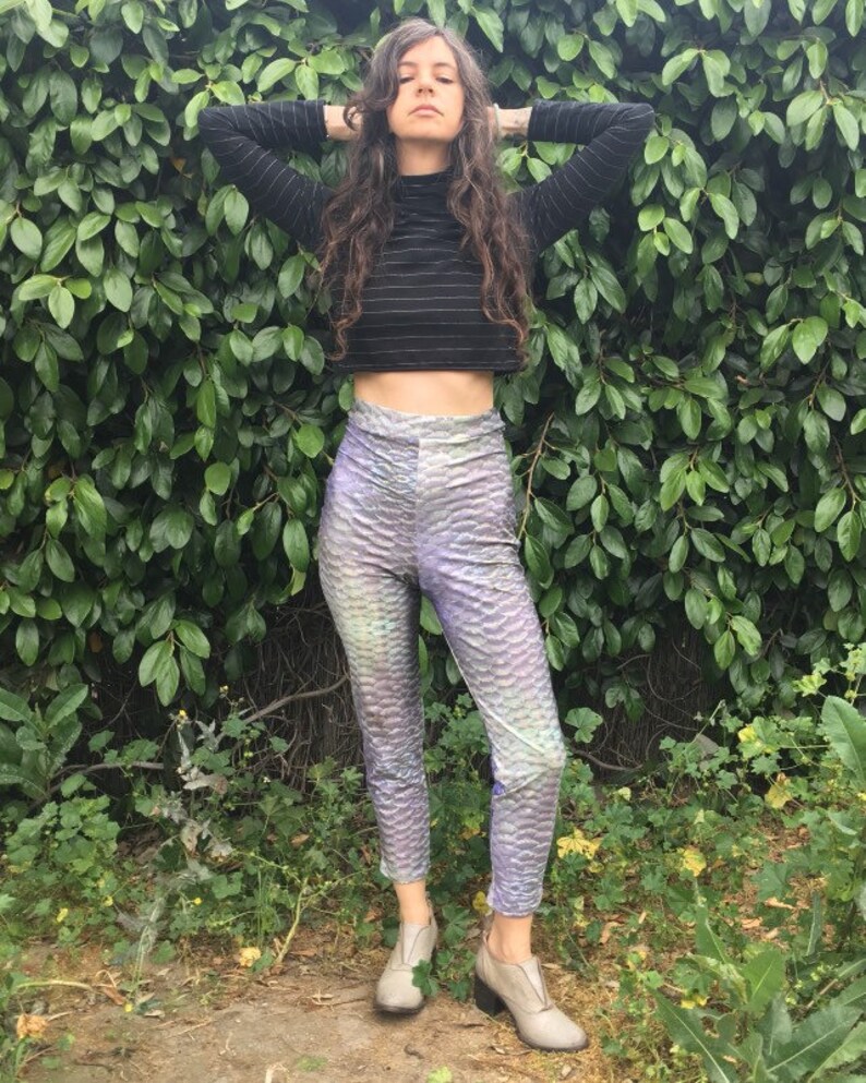 Mermaid Tail Fish Scale Ultra High Rise Leggings Stretch Dance Etsy