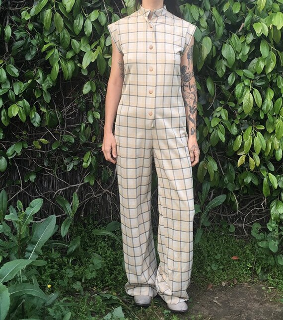 green high neck jumpsuit