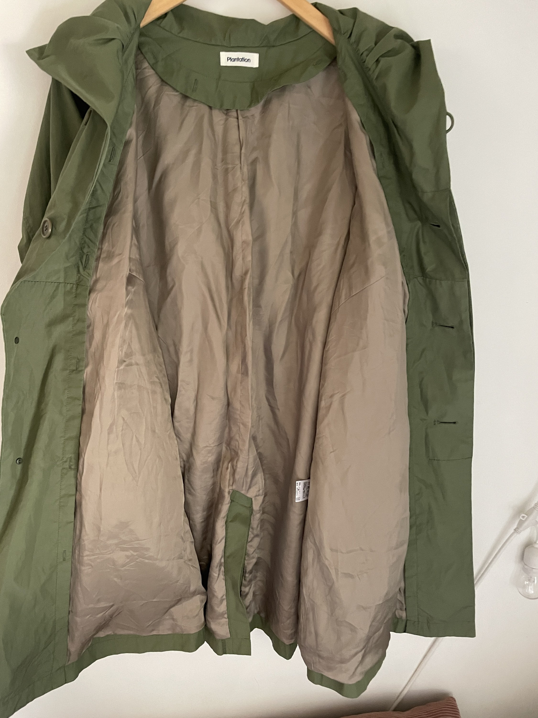 issey miyake オリーブグリーン トレンチコート Issey Miyake Plantation Army Green Trenchcoat Rain Jacket