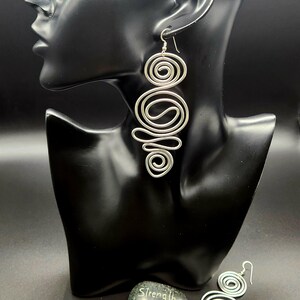 Aluminum Wire Earrings, Aluminum Wire, Statement Earrings, Earrings, Boho Earrings, Jewelry, Wire Earrings