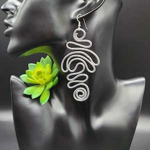 Aluminum Wire Earrings, Aluminum Wire, Statement Earrings, Earrings, Boho Earrings