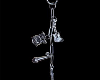 Music Instrument Charm Keychain – Band or Music teacher gift