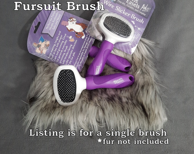 Purple Fursuit Cosplay Brush Slicker Brush for Fursuit Care Dog Deshedding Tool Craft Brush Macrame Brush Teasel Brush - Shipping Included