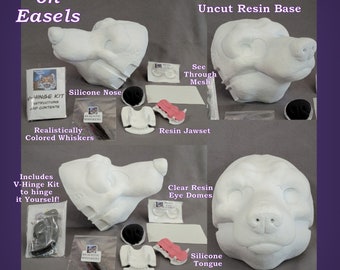 Wolf Fursuit Head Kit for Making Your Own Furry Animal Costume Cosplay Mask With Eyes Tongue Nose Teeth Whiskers Tear Duct Mesh
