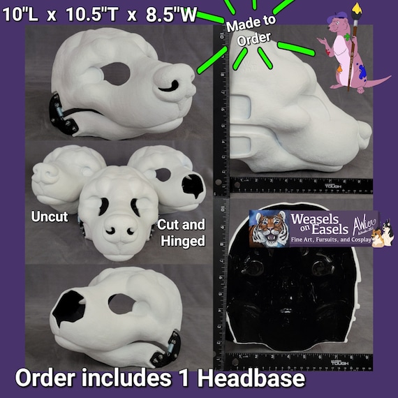 Ready to Ship Hyena Fursuit Headbase in Resin or Foam for Moving