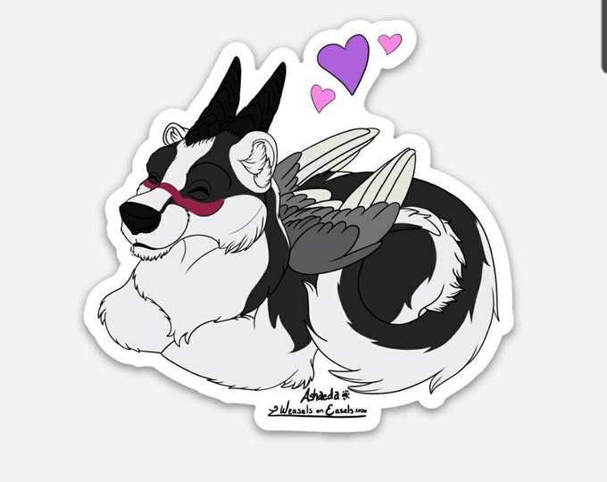 Ashaeda Loaf -  Vinyl Die Cut Window and Bumper Adhesive Decal for Furry Fursuit Makers Ferret Fans and Artists