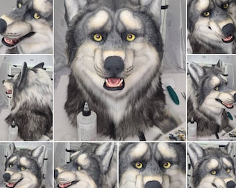 Realistic Wolf or Fox Costume Head - Made to Order