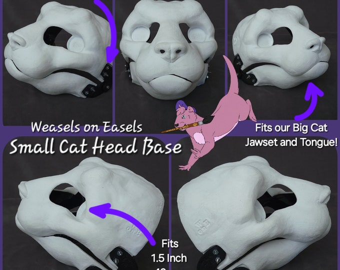 Ready to Ship Small Wild Cat Fursuit Headbase for Moving Jaw Fursuit Head Base Mascot Costume Cosplay Mask Furry Head NOT 3D Printed Fursuit