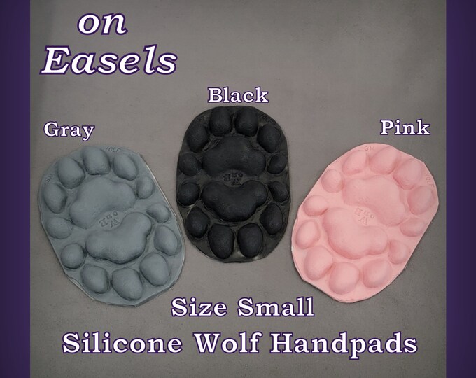 Wolf Fursuit Hand Paw Pads - Size Small Black Pink or Gray Colored Silicone Paw Pads for Wolf Fursuit Handpaws - Furry Premade Wolf Pawpads