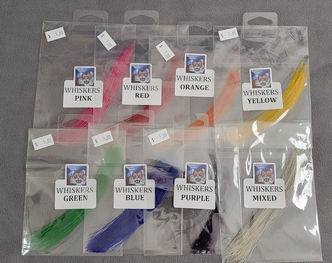 Colorful Realistic Soft Whiskers for Fursuit Animal Masks in a Rainbow of Vibrant Colors for Furry Cats Dogs Wild Creatures Werewolves
