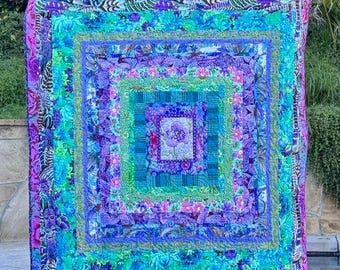 Peacock Sorbet Quilt Kit 69"X71 - Kaffe Fassett Collective Fabrics