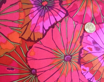 LOTUS LEAF WINE gp29  Kaffe Fassett - Sold in 1/2 yd increments - Multiple units cut as one length