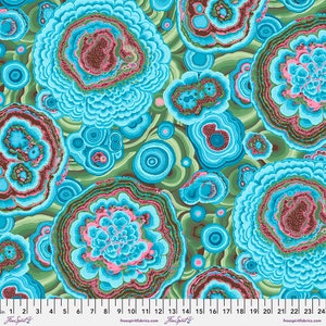 AGATE TURQUOISE pwpj106.turquoise Philip Jacobs Kaffe Fassett Collective - Sold in 1/2 yd units - Multiples cut as one length