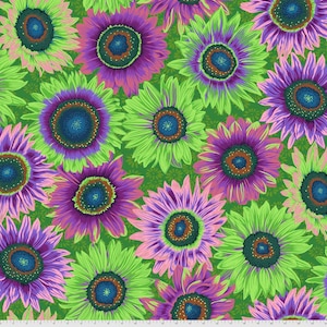 VAN GOGH GREEN Philip Jacobs Kaffe Fassett Collective - Sold in 1/2 yd increments  - Multiples cut continuous