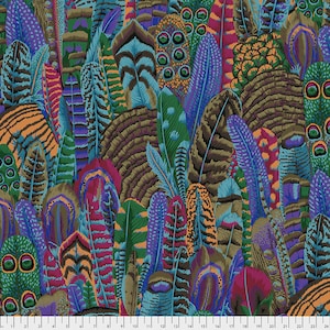 FEATHERS AUTUMN pwpj055 Philip Jacobs - Kaffe Fassett Collective  Sold in 1/2 yd increments