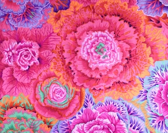 BRASSICA in RED Kaffe Fassett - Sold in 1/2 yd increments - Multiple units cut as one length