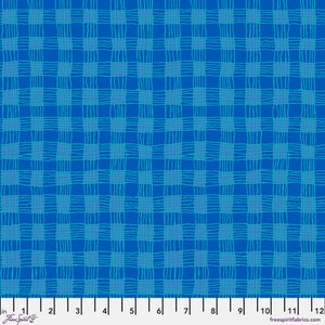 GINGHAM BLUE PWBM089 BRandon Mably Kaffe Fassett Collective  - Sold in 1/2 yd increments - Multiple units cut as one length