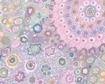 MILLEFIORE GP92 GREY GP092  Kaffe Fassett Collective - Sold in 1/2 yd increments - Multiple units cut as one length