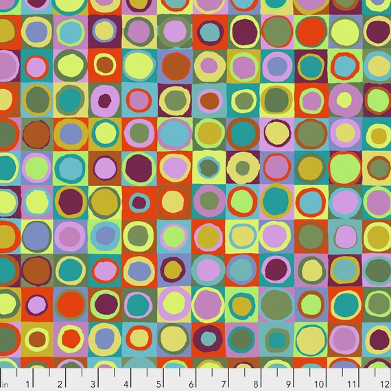 Cotton Quilting Fabrics BLUE 1//2 Yard Kaffe Fassett Tiddlywinks